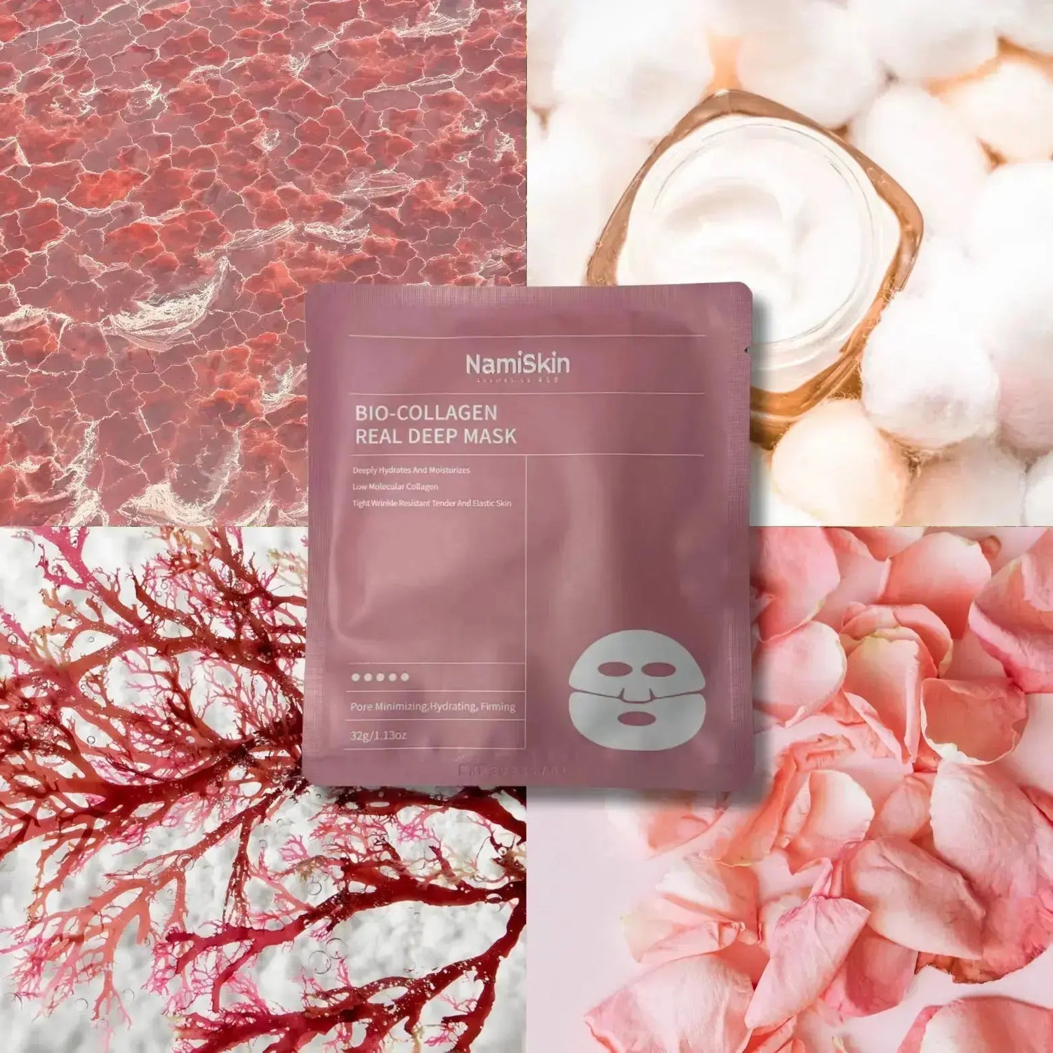 Masque collagène - Glass Skin Collagen+ - 4 pièces NamiSkin